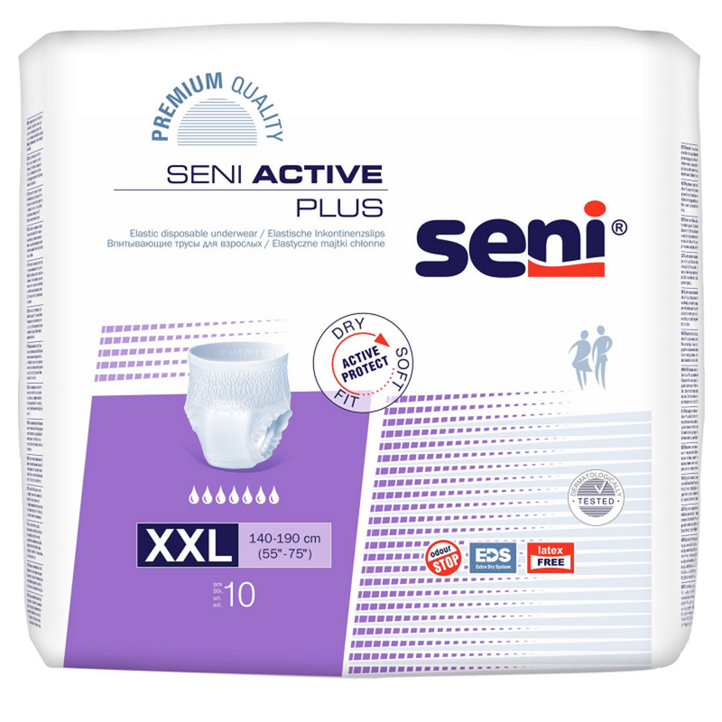 Підгузки-труси для дорослих SENI ACTIVE PLUS 5 extra extra large, 10 шт